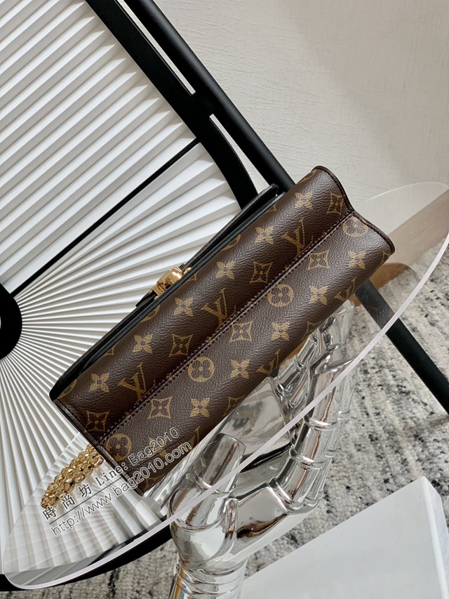 LV專櫃經典款特級全鋼法國原廠皮鏈條包 M41730 路易威登老花VICTOIRE手袋 dn1223